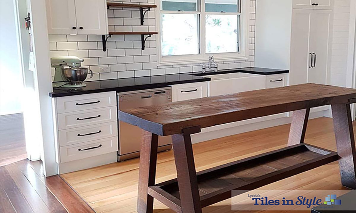 A modern kitchen with a tile splashback - Tiles Bundaberg, QLD