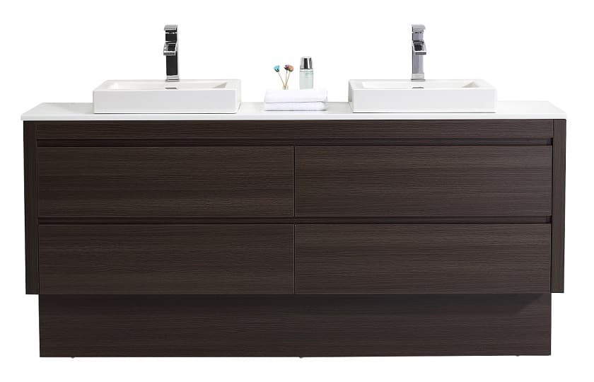 A dark bathroom vanity cabinet - Vanities and Bathroom Fittings Bundaberg, QLD