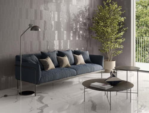 Living Room With High-Quality Tiles